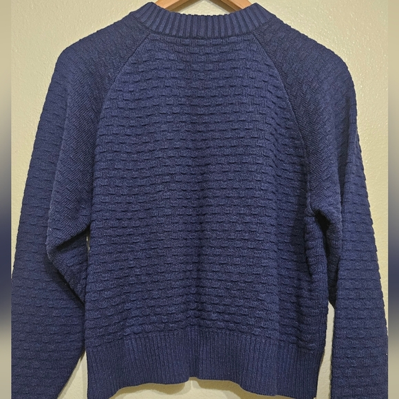 Lululemon Athletica Textured Navy Crew Neck Sweater - Picture 8 of 14